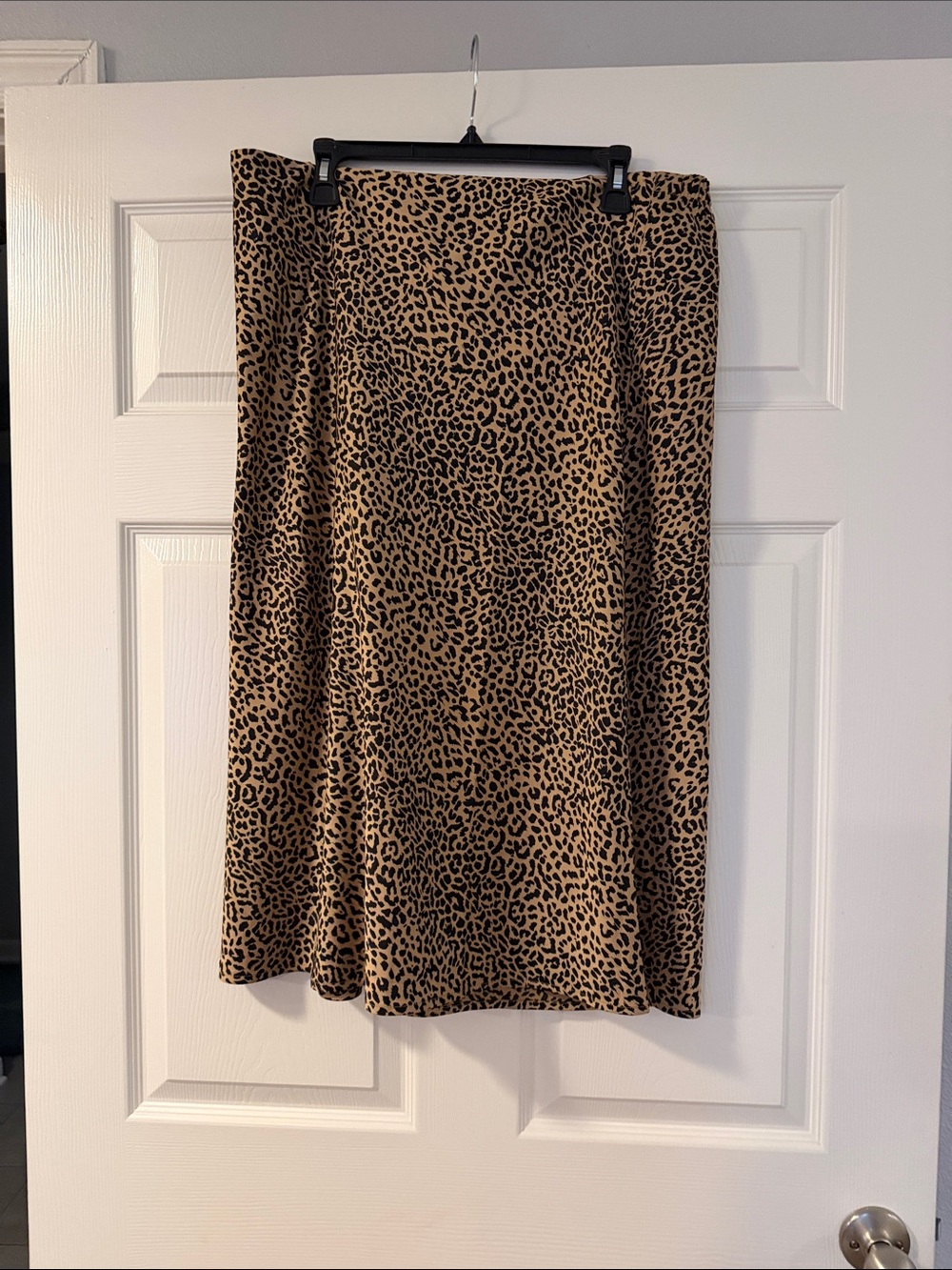 J. Crew Leopard Midi Skirt in Tan and Black